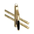 Pomp-espagnolet Ton Ebben messing gelakt inclusief 2 stangen, Nieuw