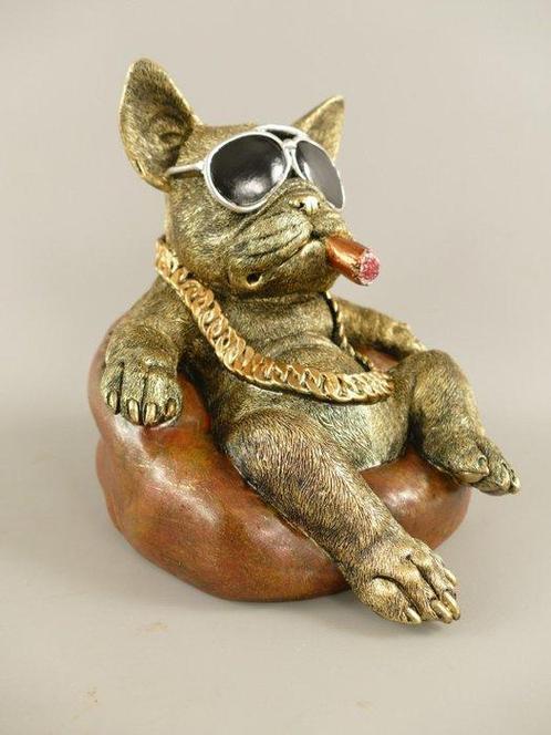 Art House - Figure - Groot steampunk beeld-BULDOG - 1 kg -, Antiek en Kunst, Curiosa en Brocante