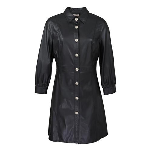 Liu Jo • zwarte faux leather jurk • 40 (IT46), Kleding | Dames, Truien en Vesten, Verzenden