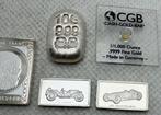 États-Unis, Italie, France. Lote 5 lingotes plata 999 , muy