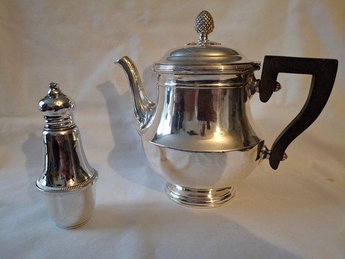 Theepot (2) - 1e gehalte zilver, Sterling, Strooier, in, Antiek en Kunst, Antiek | Zilver en Goud