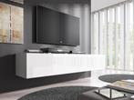 TV-Meubel - Zwevend - Hoogglans wit - 160x30x40 cm, Maison & Meubles, Armoires | Mobilier de télévision, Verzenden