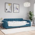 vidaXL Slaapbank 100x200 cm fluweel blauw, Verzenden, Nieuw