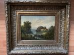Constantin Bauer (1852-1924) - Tiroler huis met brug in