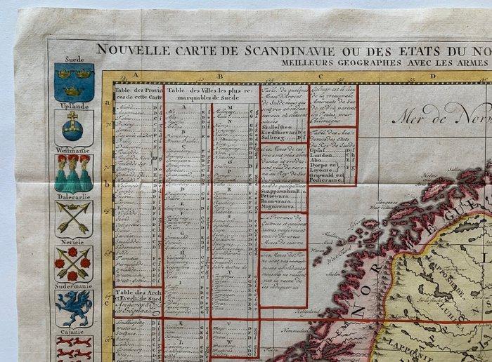 Scandinavia - Scandinavie; H. Chatelain - Nouvelle carte de, Boeken, Atlassen en Landkaarten