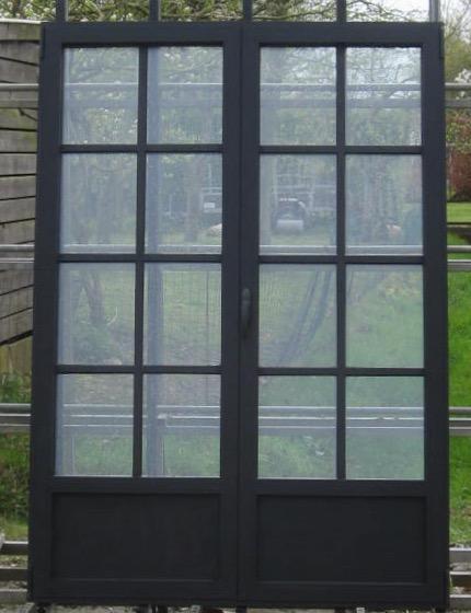 steellook aluminium terrasraam , raam 140 x 200 zwart 9005, Doe-het-zelf en Bouw, Raamkozijnen en Schuifdeuren, Inclusief glas