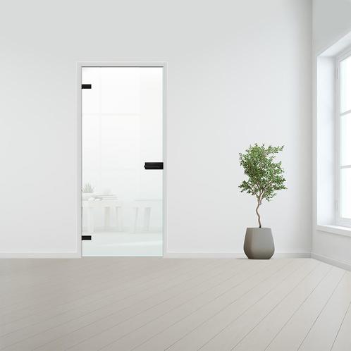 Glazen binnendeur voor stomp kozijn zwart beslag-Satijn geha, Bricolage & Construction, Fenêtres & Moustiquaires, Envoi