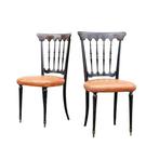 Stoel - hout en fineer en brons - Paar Chiavari-stoelen