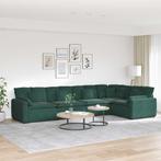 vidaXL Modulaire bank met kussens fluweel donkergroen, Verzenden, Nieuw
