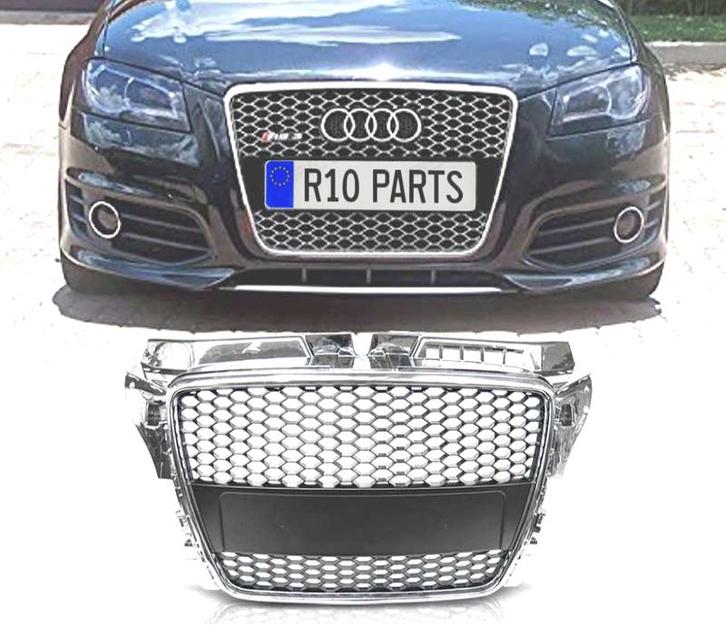 CALANDRE AUDI A3 8P 08-12 LOOK RS CHROMÉ NOIR, Auto-onderdelen, Carrosserie, Verzenden