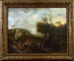 Scuola romana (XVIII) - Paesaggio arcadico con figure