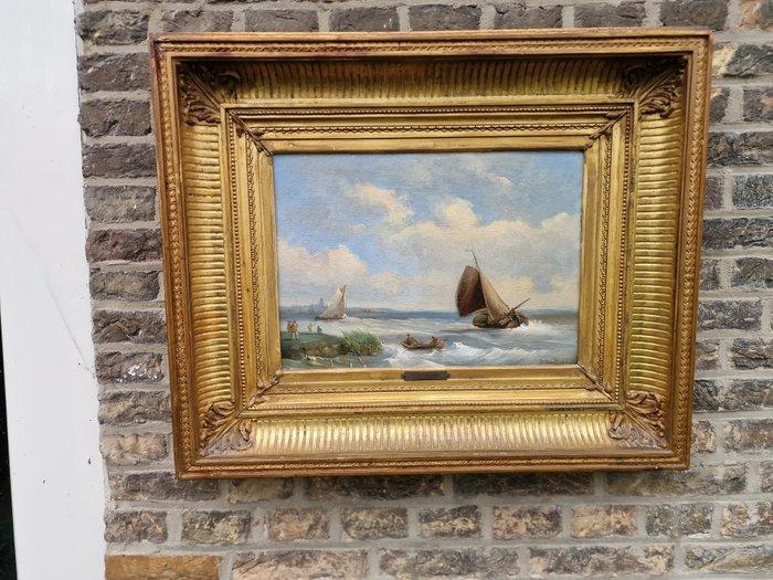 Herman Koekkoek de Jonge (1836-1909) - Zeegezicht, Antiek en Kunst, Kunst | Schilderijen | Klassiek