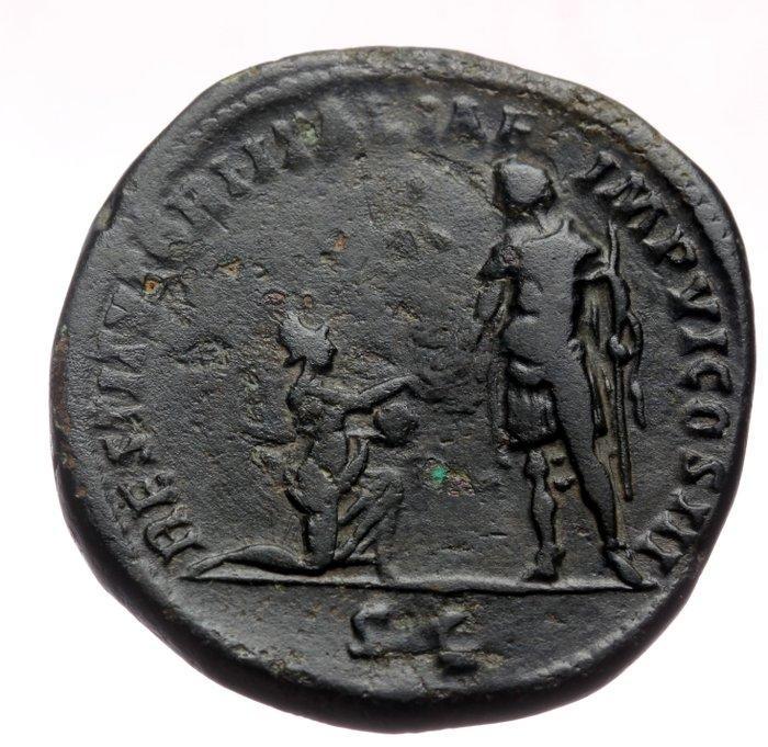 Empire romain. Marcus Aurelius (AD 161-180). Sestertius, Postzegels en Munten, Munten | Europa | Niet-Euromunten
