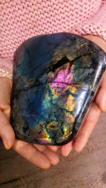 Opale - Violet - Rose - Or couleurs rares de Labradorite