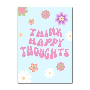 Preppy Posters - 40x60cm - Think Happy Thoughts Room Decor beschikbaar voor biedingen