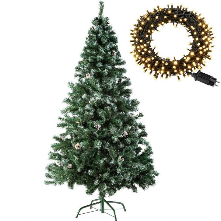tectake Kunstkerstboom met dennenappels en metalen standaard, Diversen, Kerst, Verzenden