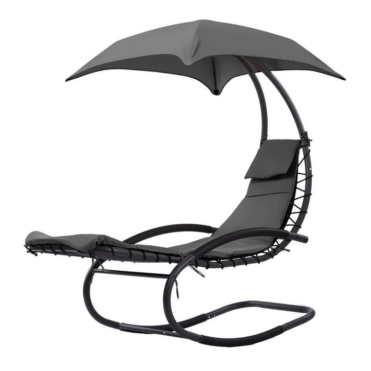 Tuinstoel met Parasol | Retour Deal | 40% Korting, Tuin en Terras, Tuinstoelen, Nieuw, Metaal, Verzenden