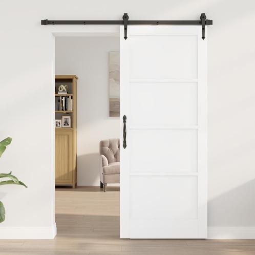 vidaXL Interieurdeur ORKDALWit 83x202x4 cm Massief, Doe-het-zelf en Bouw, Deuren en Vliegenramen, Nieuw, Verzenden