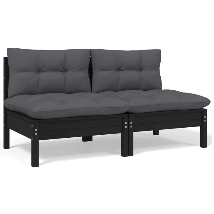 Grenen Tuinbank Zwart | OP = OP | Loungebank -46%, Tuin en Terras, Tuinbanken, Nieuw, Hout, Verzenden