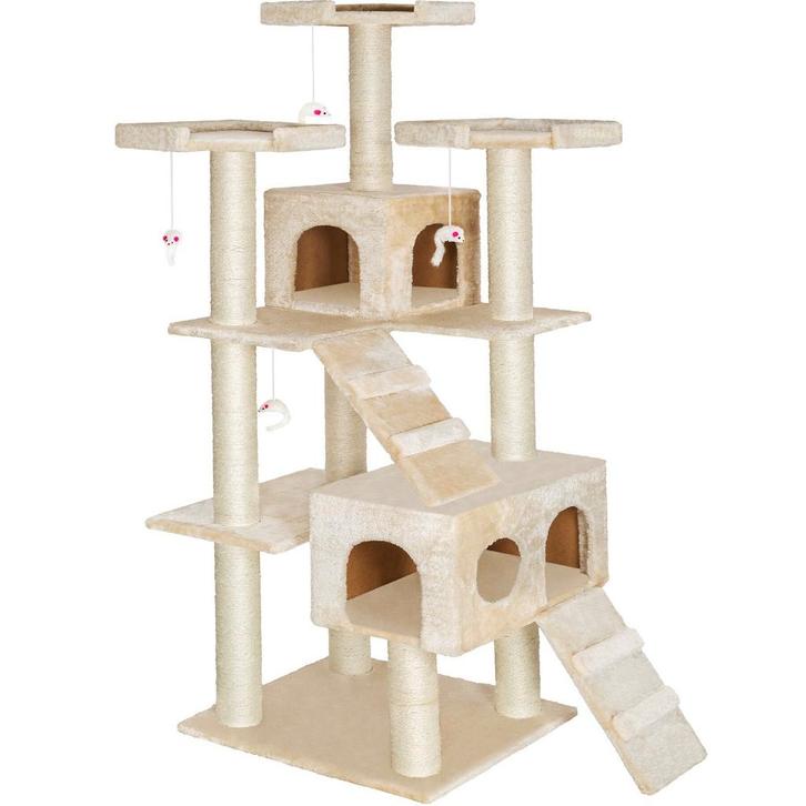 tectake Krabpaal Knuti 186cm - beige, Dieren en Toebehoren, Katten-accessoires, Verzenden