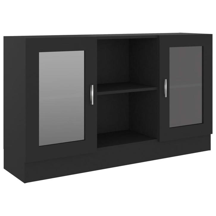 Vitrinekast 120x30x70cm Zwart | Retour Deal, Huis en Inrichting, Kasten | Vitrinekasten, 25 tot 50 cm, Nieuw, Minder dan 100 cm