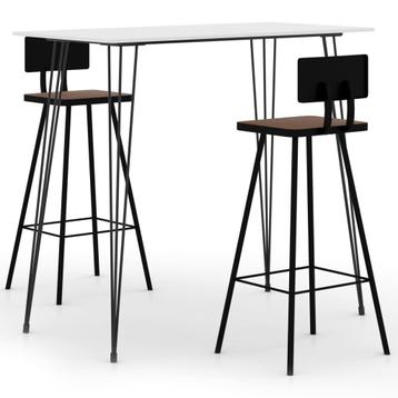 vidaXL 3-delige Barset wit, Verzenden
