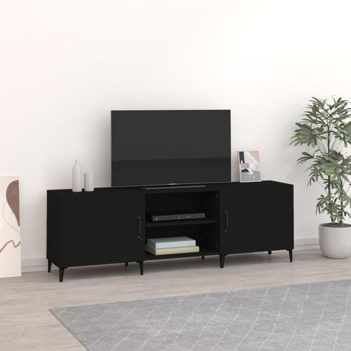 vidaXL Meuble TV noir 150x30x50 cm bois dingÃ©nierie, Huis en Inrichting, Kasten |Televisiemeubels, Verzenden