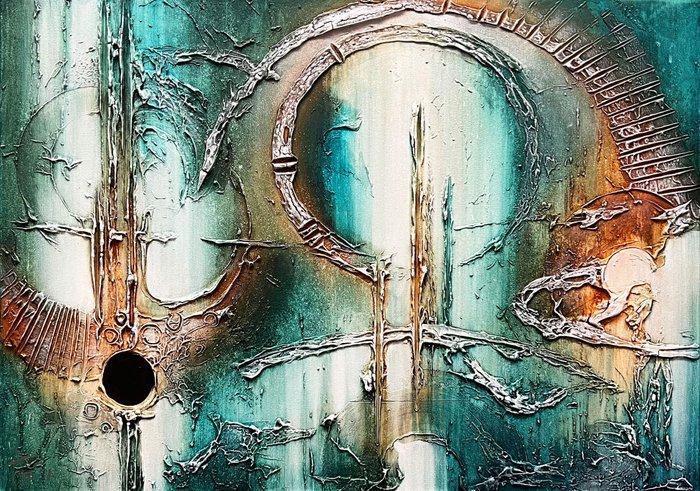 J.Jecminek - Echoes - 3D painting - ready to hang - details!, Antiek en Kunst, Kunst | Schilderijen | Modern