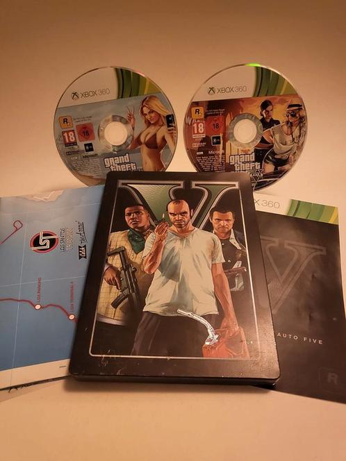 Grand Theft Auto V Steelcase Xbox 360, Games en Spelcomputers, Games | Xbox 360, Zo goed als nieuw, Ophalen of Verzenden