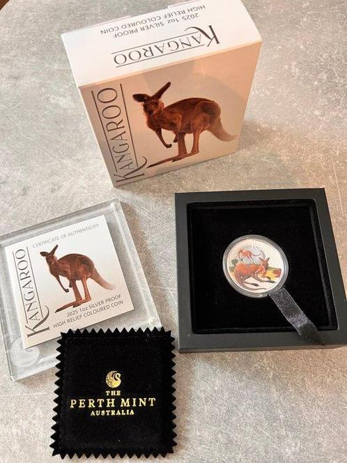 Australië. 1 Dollar 2025 Kangaroo .999, Colorized Proof,, Postzegels en Munten, Munten | Europa | Niet-Euromunten