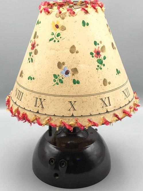 Tafellamp - Bakeliet - Art Deco wekkerlamp, Antiek en Kunst, Kunst | Designobjecten