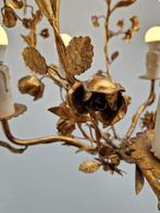 Exceptionele vergulde Bloemen Chandelier - Lustre - métal