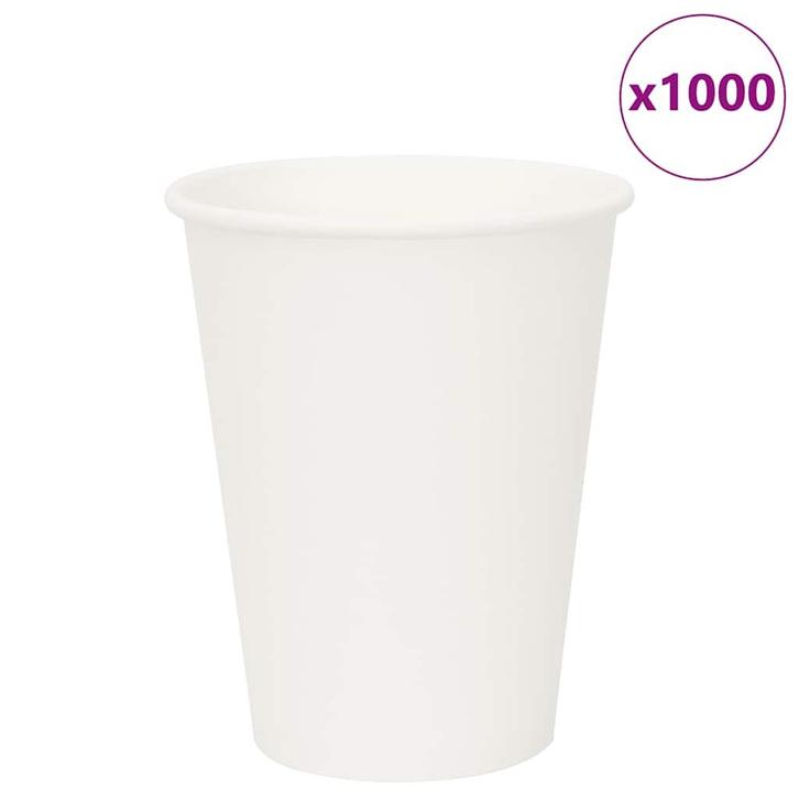 vidaXL Papieren koffiekopjes 1000 st 12oz 300 ml wit, Zakelijke goederen, Horeca | Overige, Verzenden