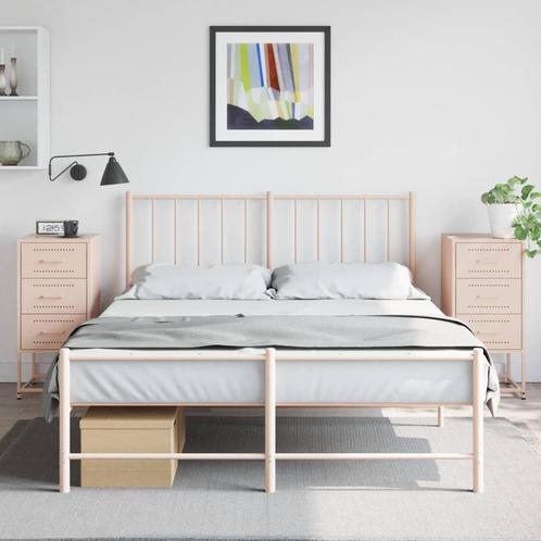 vidaXL Nachtkastjes 2 st 36x39x78 cm staal roze, Huis en Inrichting, Slaapkamer | Nachtkastjes, Nieuw, Verzenden