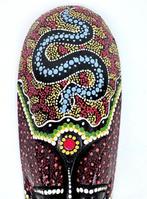 Decoratief masker in Aboriginal-stijl - Indonesië (Zonder, Antiek en Kunst