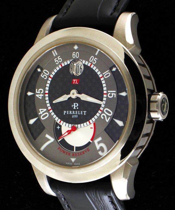Perrelet - Ti - Titanium Carbon Power Reserve - Ref. No:, Handtassen en Accessoires, Horloges | Heren