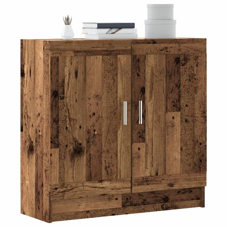 vidaXL Boekenkast 82,5x30,5x80 cm bewerkt hout oud, Huis en Inrichting, Kasten | Boekenkasten, Nieuw, Verzenden