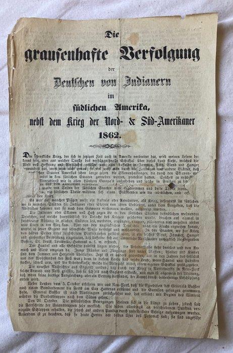 . - Die grauenhafte Verfolgung der Deutschen von Indianern, Antiek en Kunst, Antiek | Boeken en Manuscripten