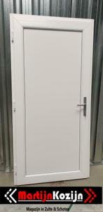 PVC Deur voor Garage, tuinhuis, schuur volpaneel,1/2,1/3glas, Doe-het-zelf en Bouw, Deuren en Vliegenramen, Kunststof, 80 tot 100 cm