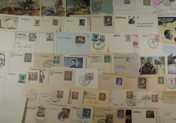 Duitse Rijk - Derde Rijk - Brieven en bewijzen. Posten met, Timbres & Monnaies, Timbres | Europe | Allemagne