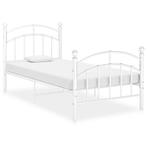 vidaXL Bedframe metaal wit 90x200 cm, Huis en Inrichting, Verzenden, Nieuw