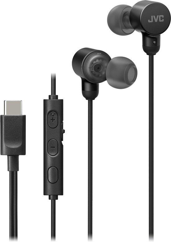 JVC HA-FR29UC-B - In-Ear USB-C Oordopjes + Remote - Zwart, Audio, Tv en Foto, Hoofdtelefoons, Nieuw, Verzenden