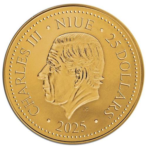 Niue. 25 Dollars 2025 Niue Phoenix, 1/10 Oz Goldmünze Gold, Postzegels en Munten, Edelmetalen en Baren
