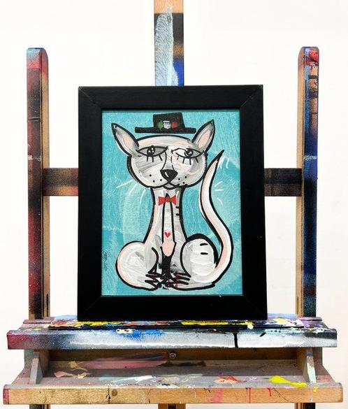 Alessandro Siviglia - Signor Gatto - NO Reserve, Antiek en Kunst, Kunst | Schilderijen | Modern
