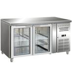 Koelwerkbank | 314L | 2 Glasdeuren (1/1 GN) | +2°C/+8°C |, Verzenden, Nieuw in verpakking