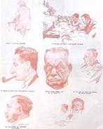 Spotprent over een aantal Nederlandse politici (lijst optie), Antiek en Kunst, Kunst | Litho's en Zeefdrukken, Verzenden