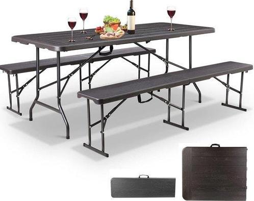 Picknickset Campingtafel vouwtafel met banken diverse model, Tuin en Terras, Tuintafels, Nieuw, Kunststof, Rechthoekig, Ophalen of Verzenden