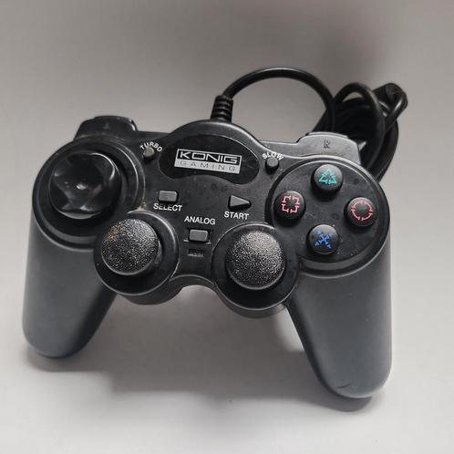 Konig Gaming Zwarte Controller Playstation 2, Consoles de jeu & Jeux vidéo, Jeux | Sony PlayStation 2, Enlèvement ou Envoi