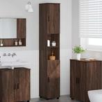 vidaXL Badkamer Hoge Kast met opslag bruin eikenkleur 30 x, Verzenden, Nieuw