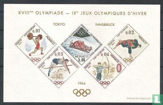 Monaco - Olympische Spelen - 1964, Postzegels en Munten, Postzegels | Europa | Overig, Postfris, Verzenden
